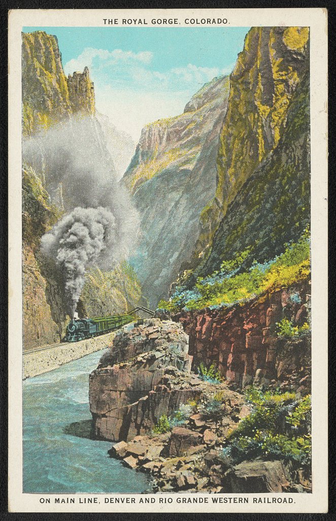 The Royal Gorge on the main line of the Denver & Rio Grande Western Railroad, Colorado, c.1926