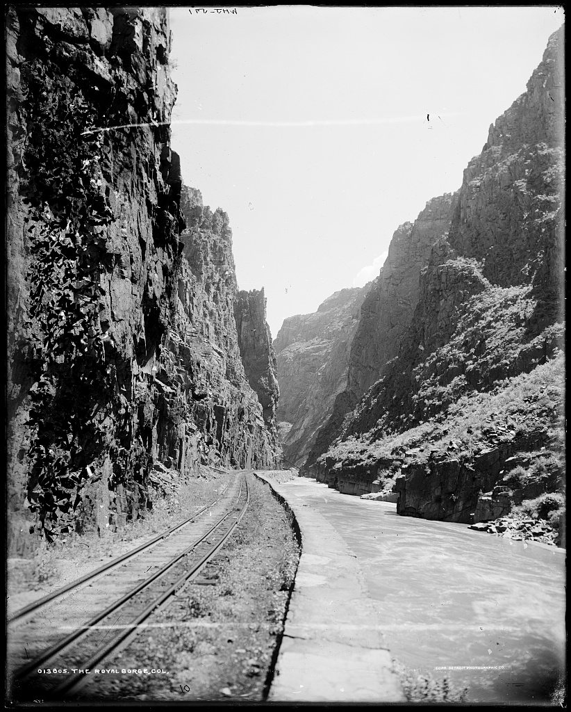 The Royal Gorge, Colorado, c.1880 — the canyon contested during the Royal Gorge Railroad War
